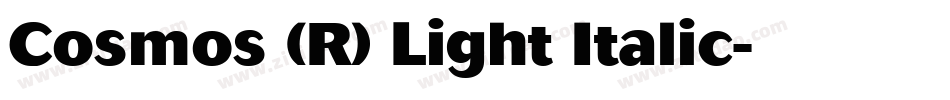 Cosmos (R) Light Italic字体转换